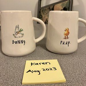 Set of Rae Dunn Easter Mugs